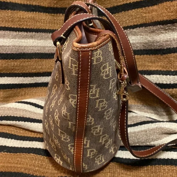 Dooney & Bourke Brown Monogram Tote - Picture 3 of 10